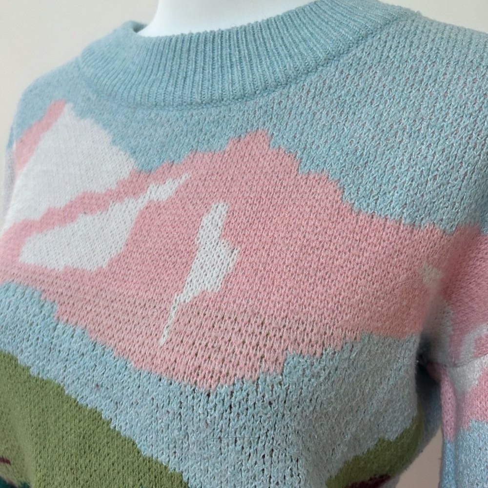 Colorful Landscape Pattern Sweater - Picture 2 of 5